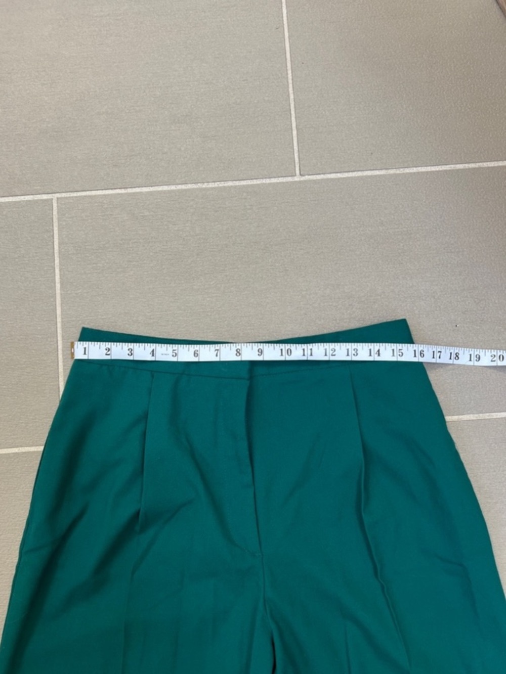 Zara Teal Wide-Leg High-Waist Pants - Picture 7 of 7
